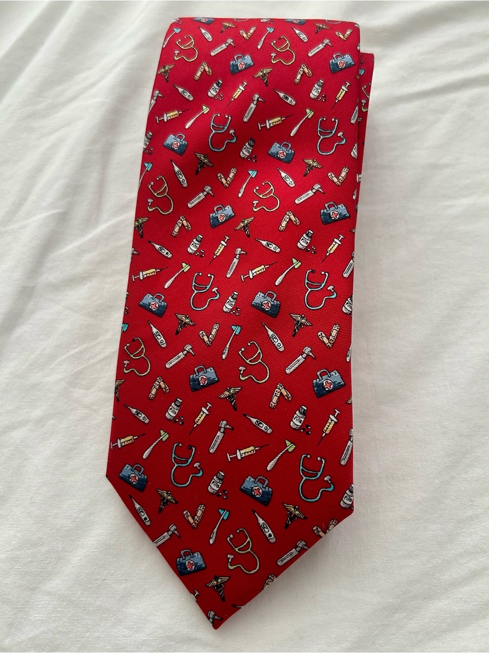 Alynn Men's 100% Silk Trust Me, I'm A Doctor Medical Supplies Tie Necktie